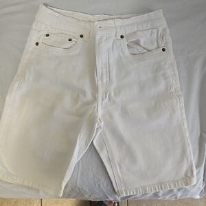 Zara White Jean Shorts High-Waisted